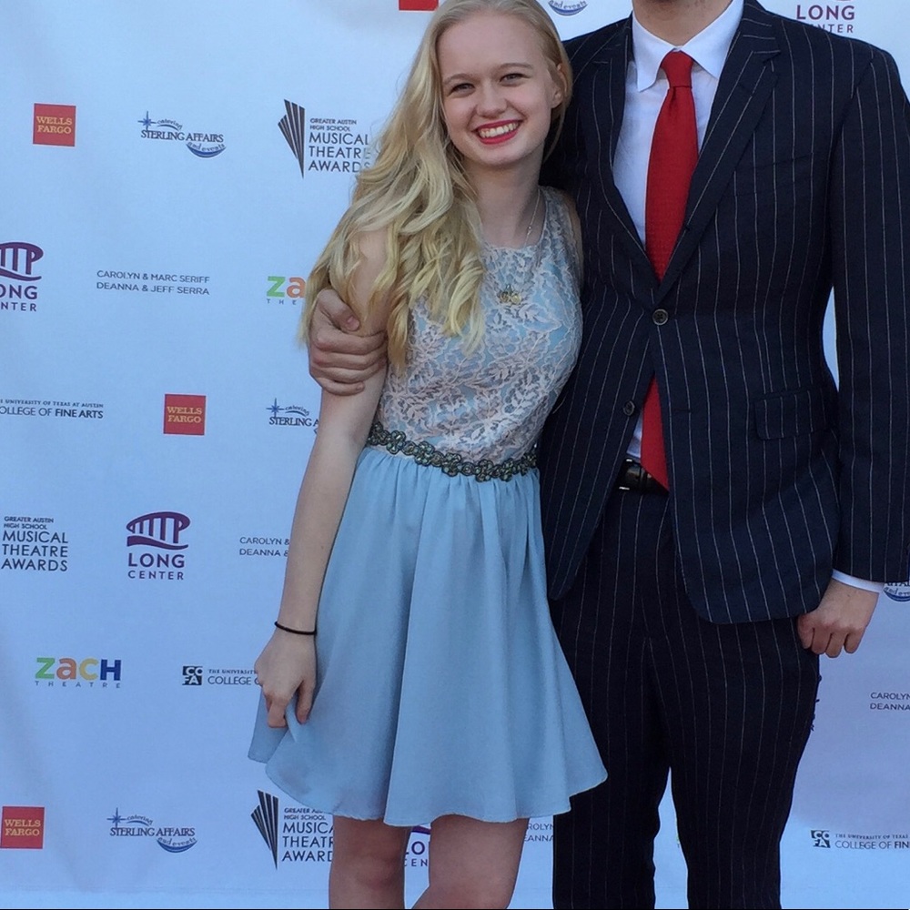 Blue and lace dress -Altar’d State